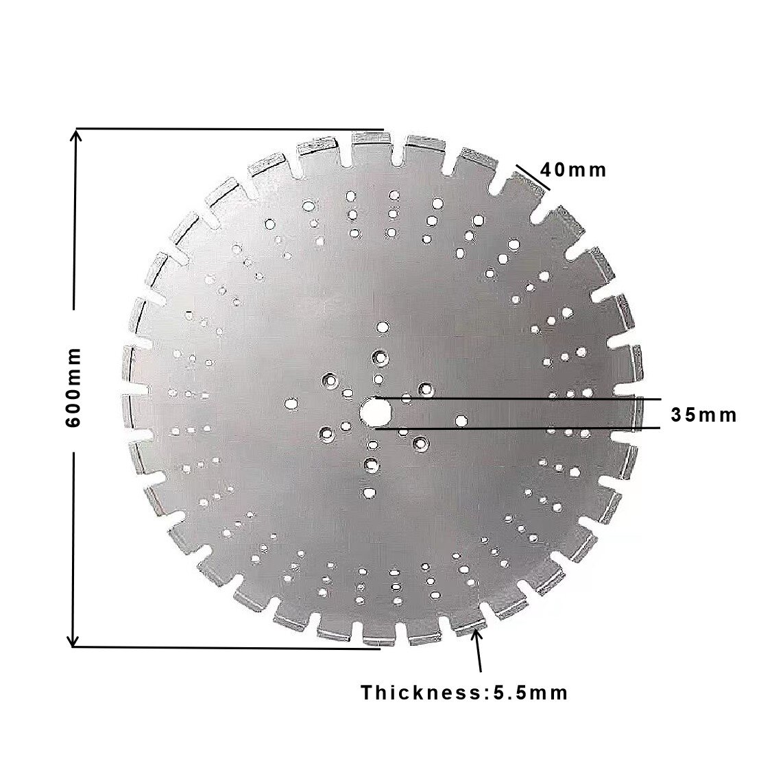 Diamond saw blade for concrete